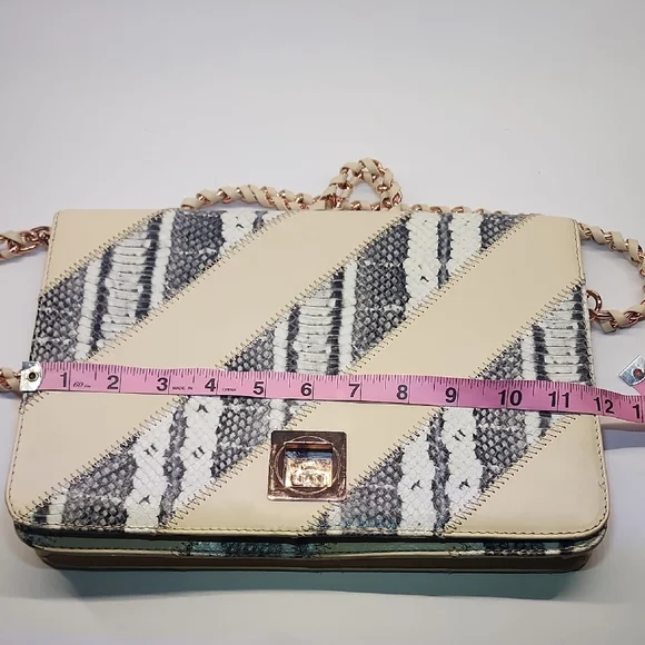 Ted Baker Cream & Black Animal Print Crossbody (Like New) - Picture 11 of 12